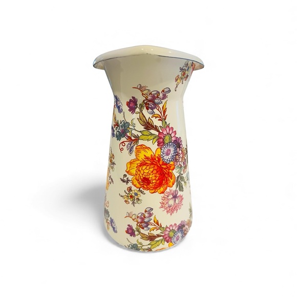 MACKENZIE CHILDS WHITE FLOWER MARKET PITCHER SMALL - Picture 2 of 5